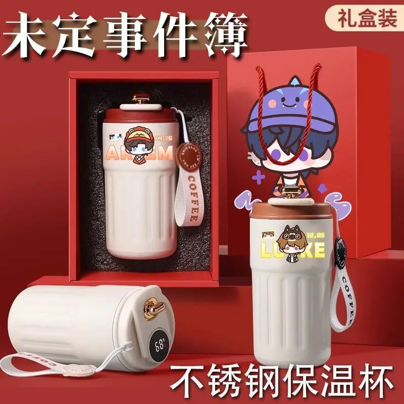 

2025 аниме «Слезы Фемиды», игра Cos Artem Wing Vilhelm Raven Marius, 450 мл, дисплей температуры, чашка из нержавеющей стали 316, подарок