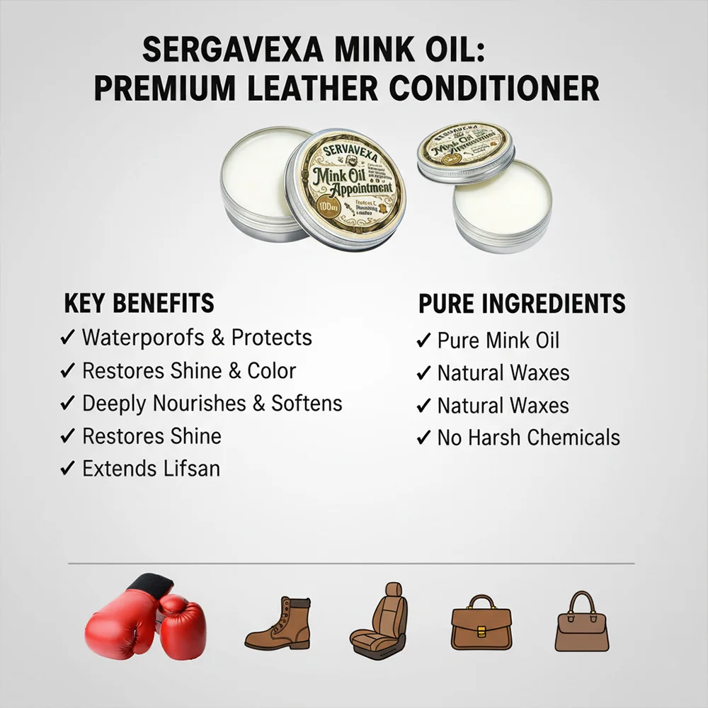 Boxing Glove Specific Mink Oil Cream - Prevents Cracking and Sweat Damage - MMA, Muay Thai, Taekwondo Universal Natural Wax image 2