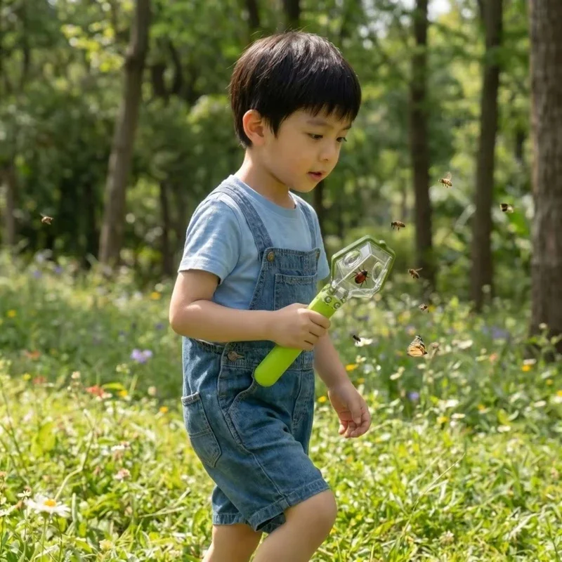 Multifunctional Portable Insect Catcher Safe Release Mechanism Push Type Garden Accessory Handheld Insect Trap Comfortable Grip
