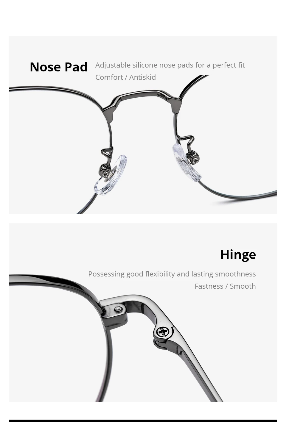 NIANZHEN Titan Legierung Brillen Rahmen Männer Runde Marke Design Gläser Frauen Ultraleicht-Gewicht Retro Brillen Brillen – Detail 1