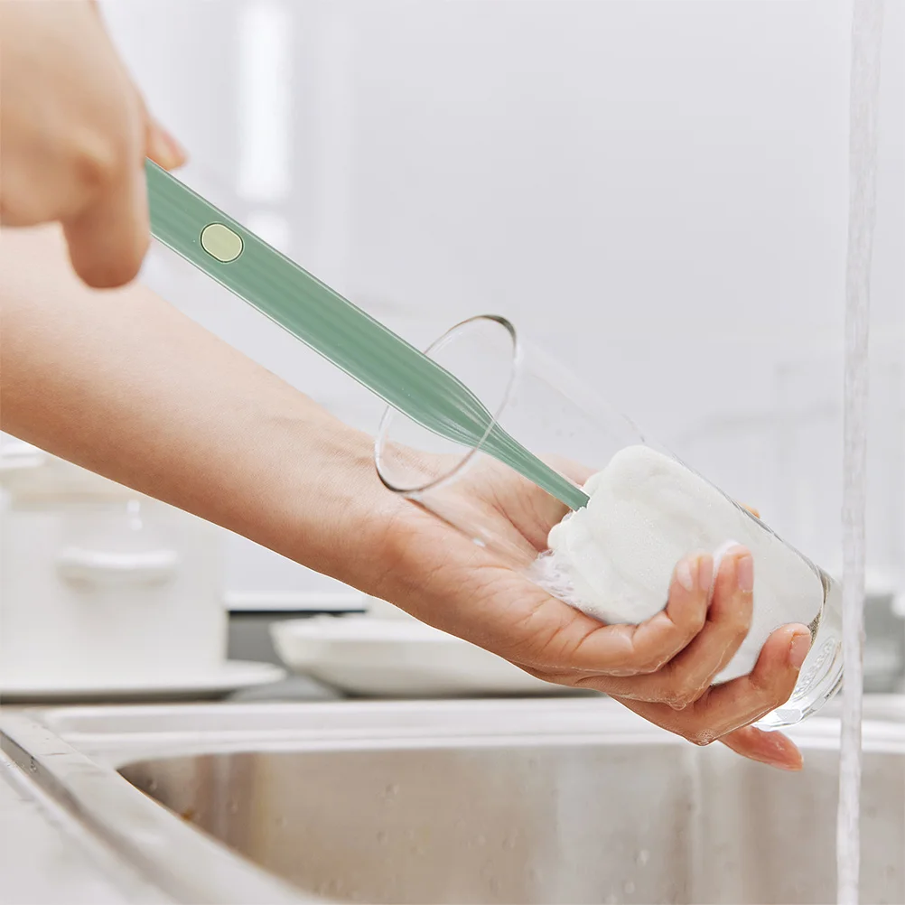 

Cleaning Cup Brush Sponge Bottle Long H Multifunctional ABS PP Material Sturdy Practical Safe Grip Deep Cleaning Tough Stains