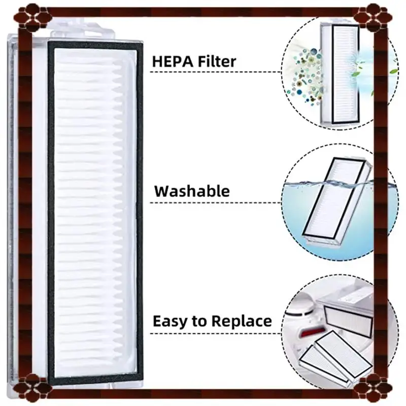 قطع غيار توصيل لمدة 24 ساعة، فرشاة جانبية رئيسية، فلتر Hepa للمكنسة الكهربائية Xiaomi Roborock Q7 Max، Q7 Max+، Q7 Plus، T8