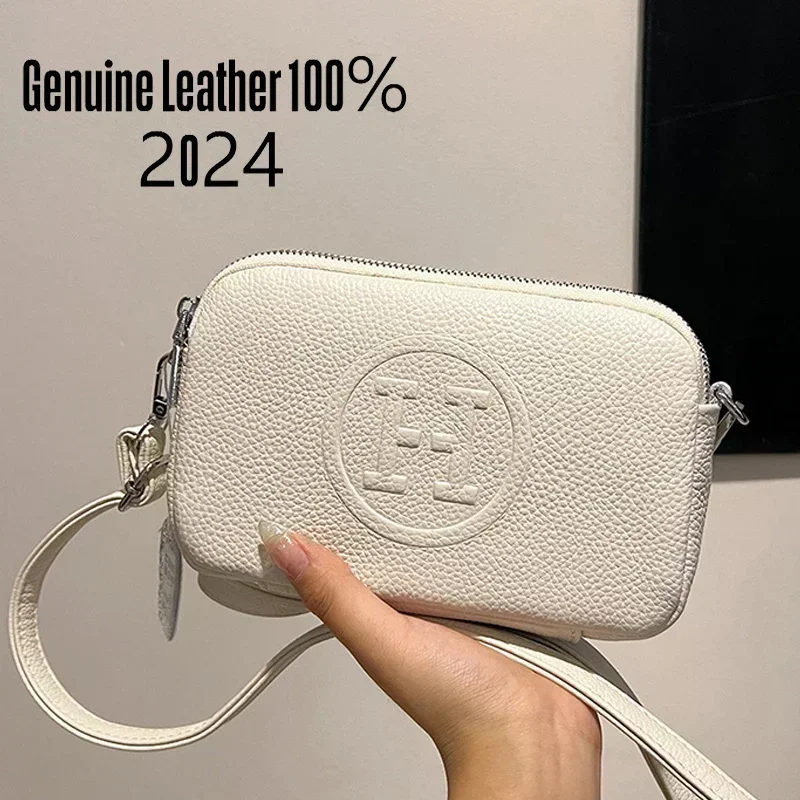 Simple Fashion Women's Handbags High Quality Head Layer Cowhide Female Crossbody Bags Retro Trendy Girl Shopping Bolsas Wallet