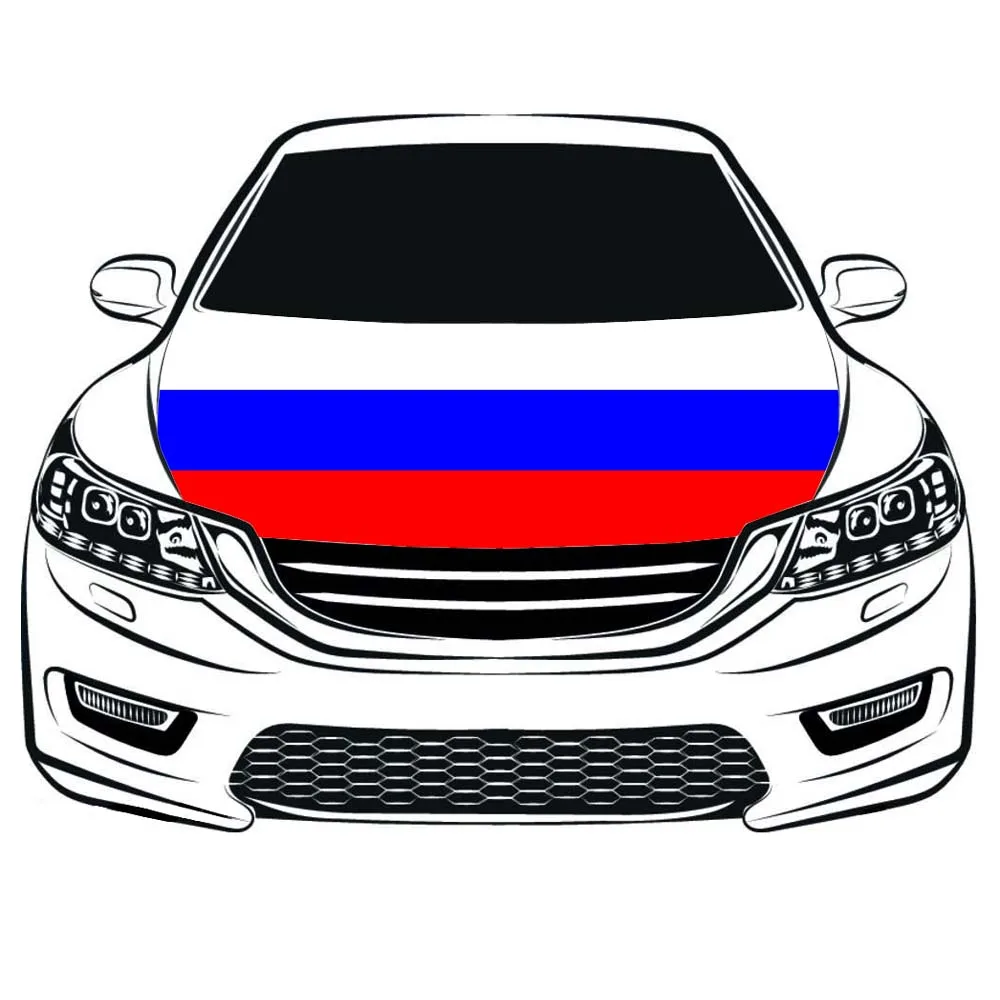 Russia flags car Hood  cover 3.3x5ft/5x7ft 100%polyester,car bonnet banner Advanced sublimation printing car cover flag+triangle