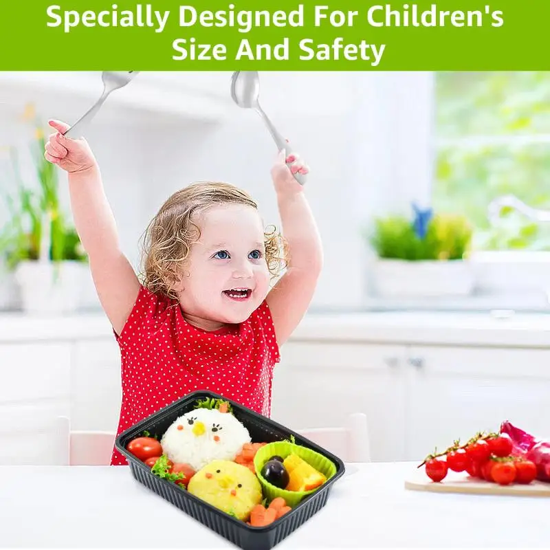 New Kids Silverware Set Stainless Steel Kids Fork Spoon And Cutter Set Tableware Funny Bear Flatware Set For Children Toddler