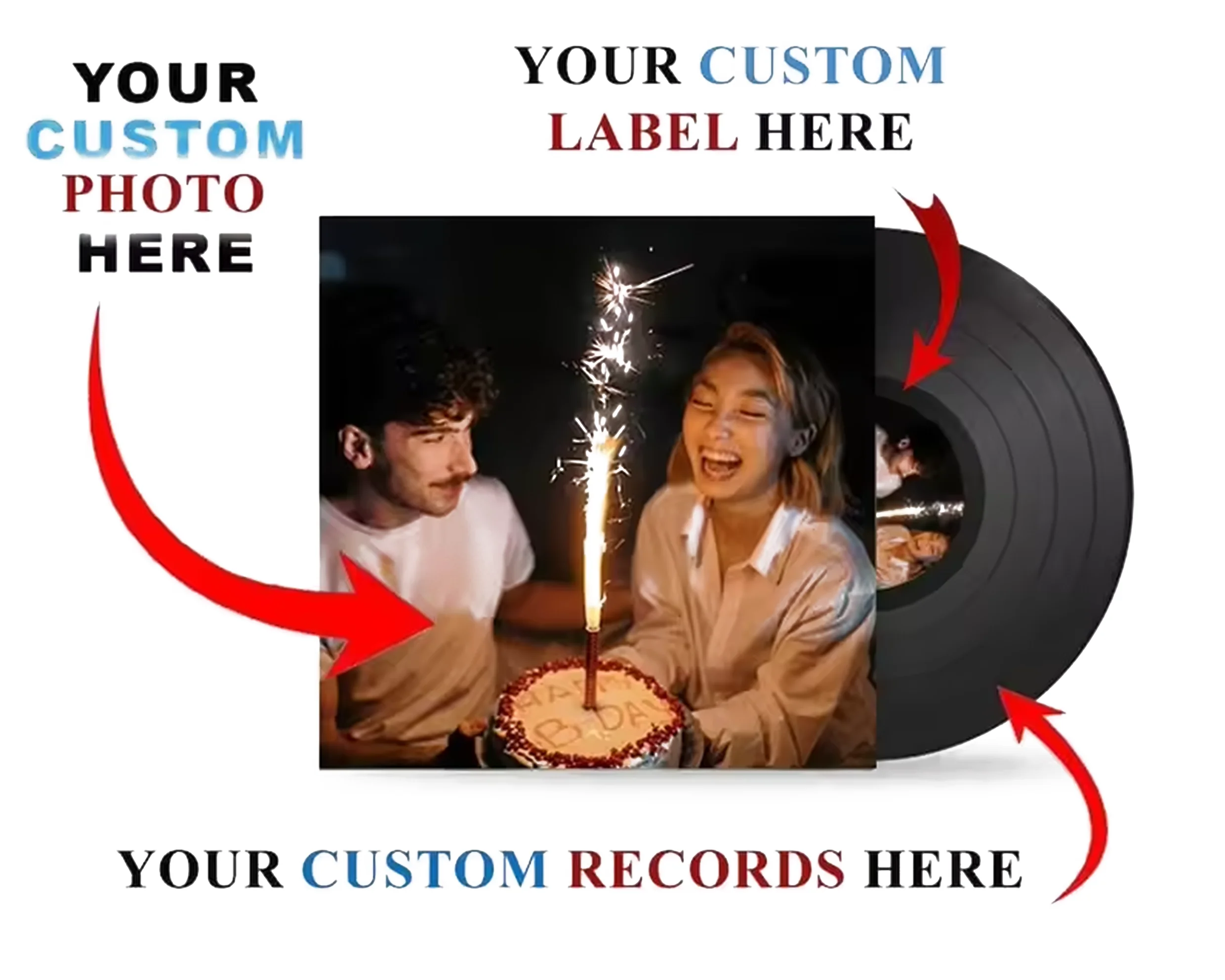 

Personalized custom 12-inch vinyl record creative DIY gift home wall decoration for music studio