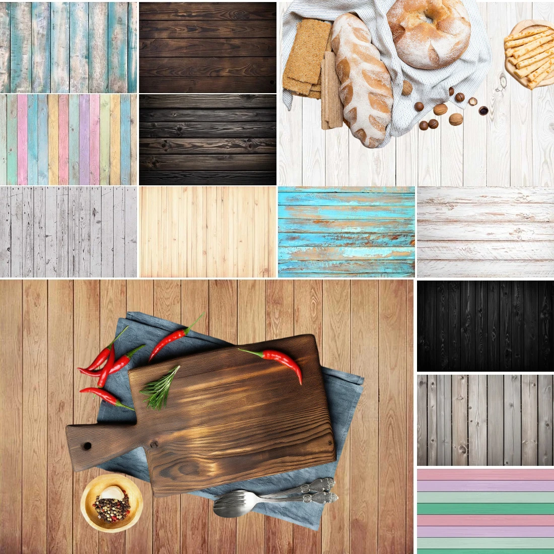 

MOON.QG Photo Background Diverse Wood Light Wooden Textures Backdrop Party Decorations Family Booth Photobooth Wall Wallpaper