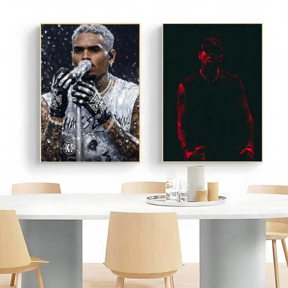 Talented American Singer Chris Brown Poster Wall Art Print Decorative Mural Home Decor Gift Unframed