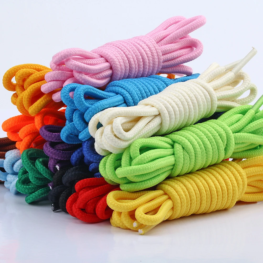 

20 pcs 120Cm Round Braided Shoelaces Solid Color Rope For Sneakers Sports Running Shoes Durable Long Lasting Lace Strings Men