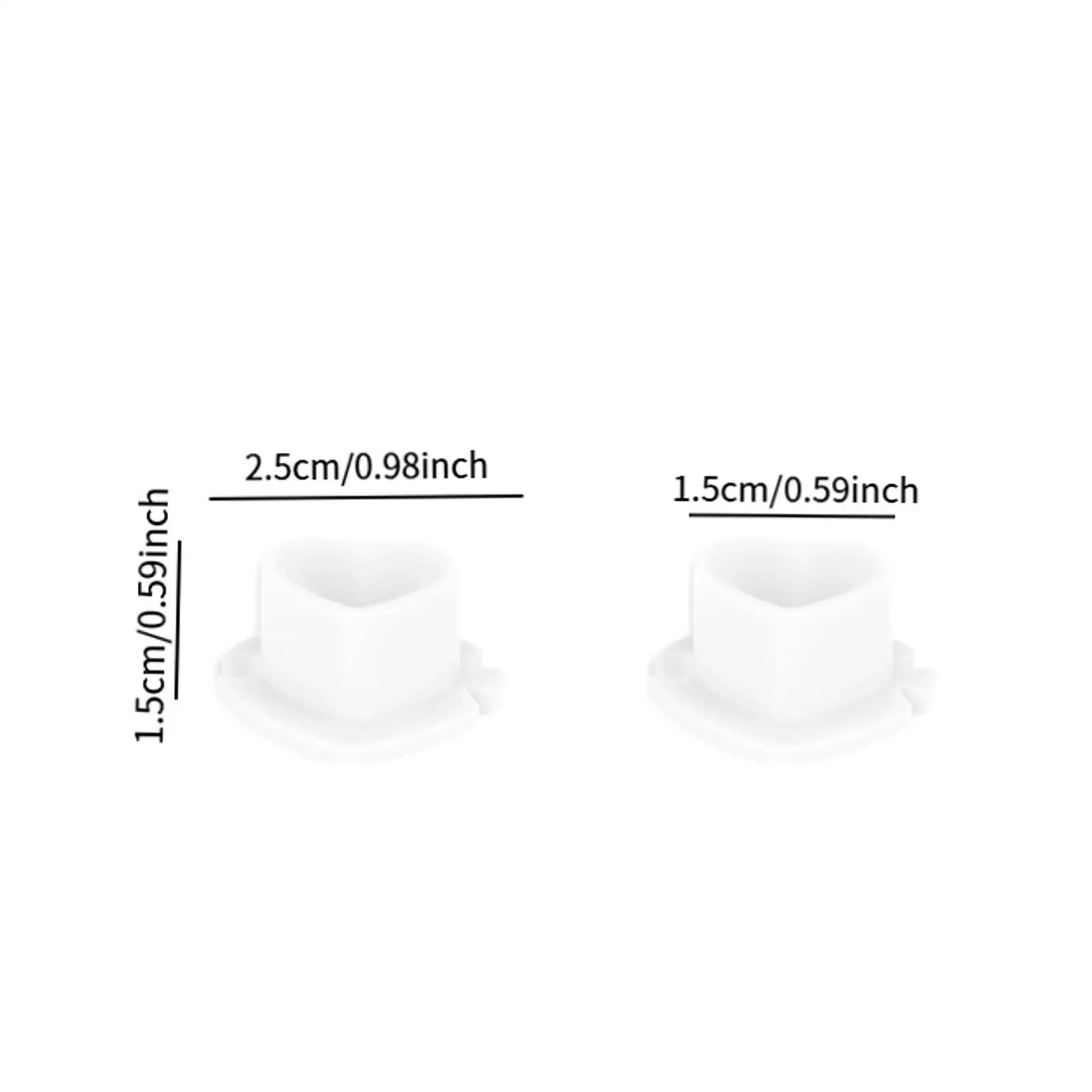 200 Stück herzförmige Tintenbecher Einwegbehälter Pigmentkappen für Permanent