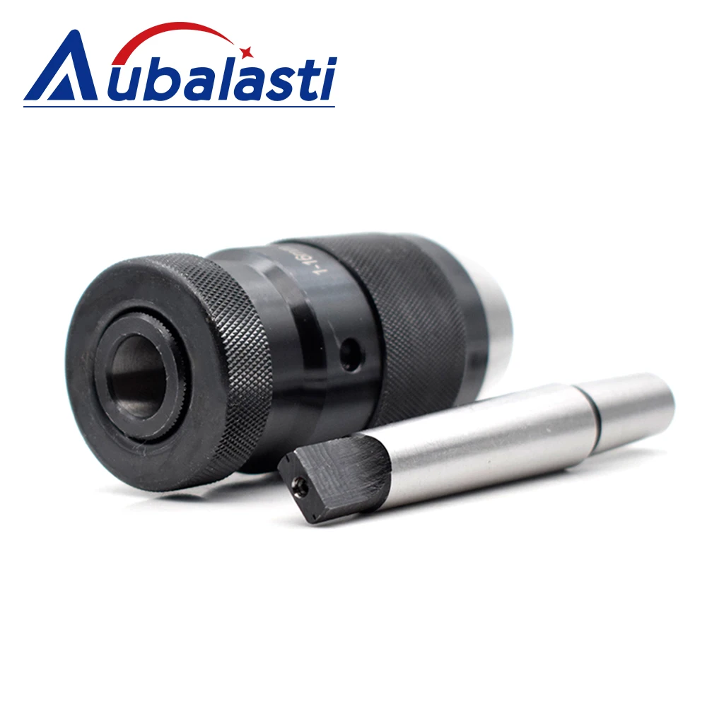 Aubalasti 1/32-1/2 Inch Keyless Drill Chuck With MT2 B16 Shank JT33 Arbor for CNC Tool Machine