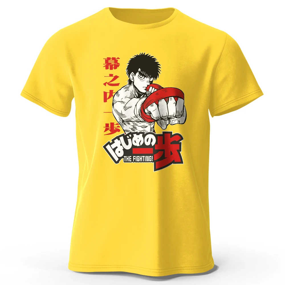 تي شيرت صيفي جديد للرجال تي شيرت ياباني كارتوني للملاكمة والصالة الرياضية مطبوع عليه رسومات الرسوم المتحركة تي شيرت للرجال والنساء