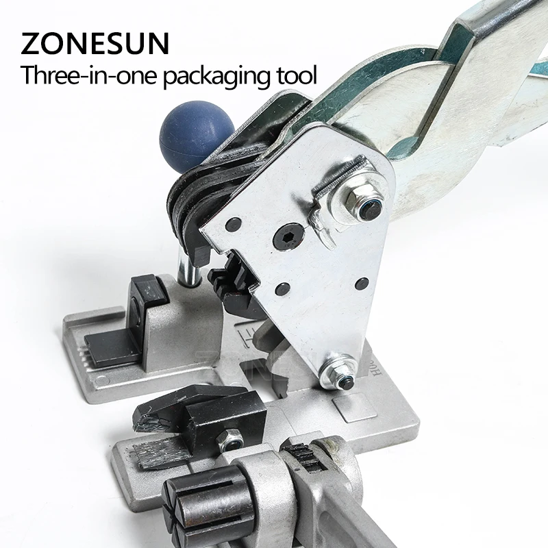 ZONESUN Manual Strapping Tool Packaging Tool Multifunction Plastic 13mm PP Packing Strap Belt Tensioner Cutter  Hand Tool Set