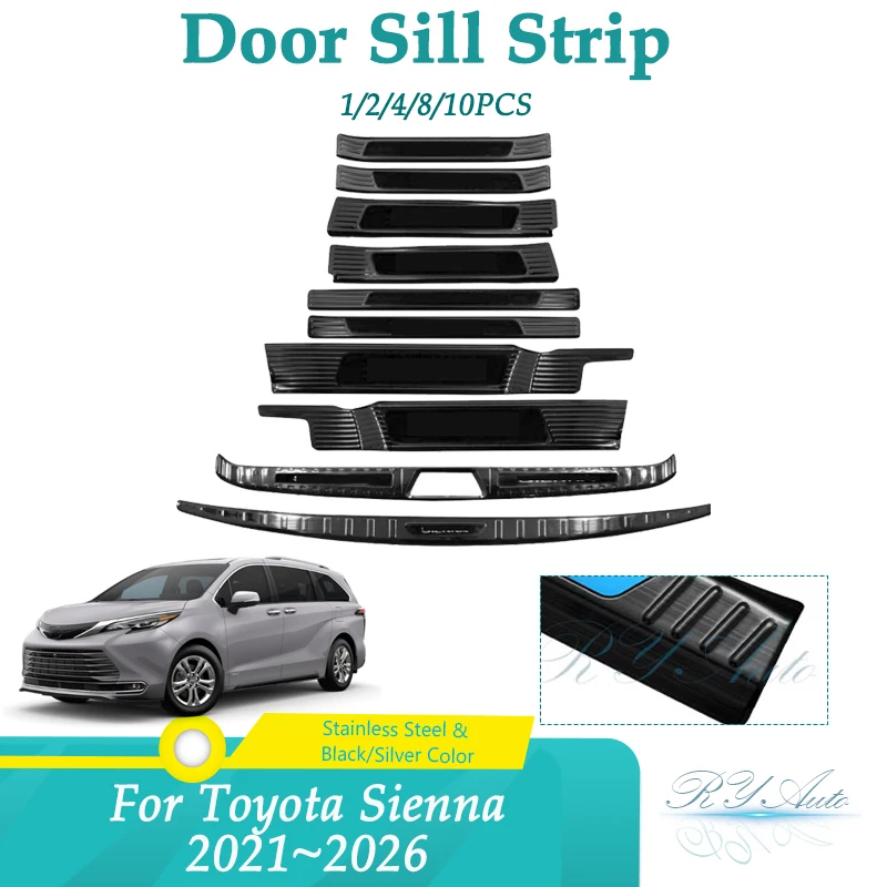 Tira De Alféizar De Puerta De Coche Para Toyota Sienna Granvia Xl40 2021 ~ 2026, Longitud De 5175Mm, Umbral De 7 Plazas, Accesorios De Pasta Antiestampada — -46%, 44.33€ Coupon, from 49.99€ – 46% descuento – €49.99