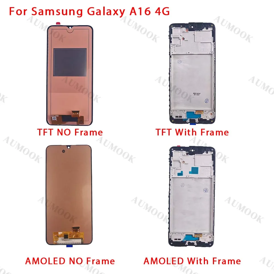Pantalla AMOLED para Samsung Galaxy A16 4G/5G, LCD con táctil y digitalizador, para A165/A166, repuesto 4