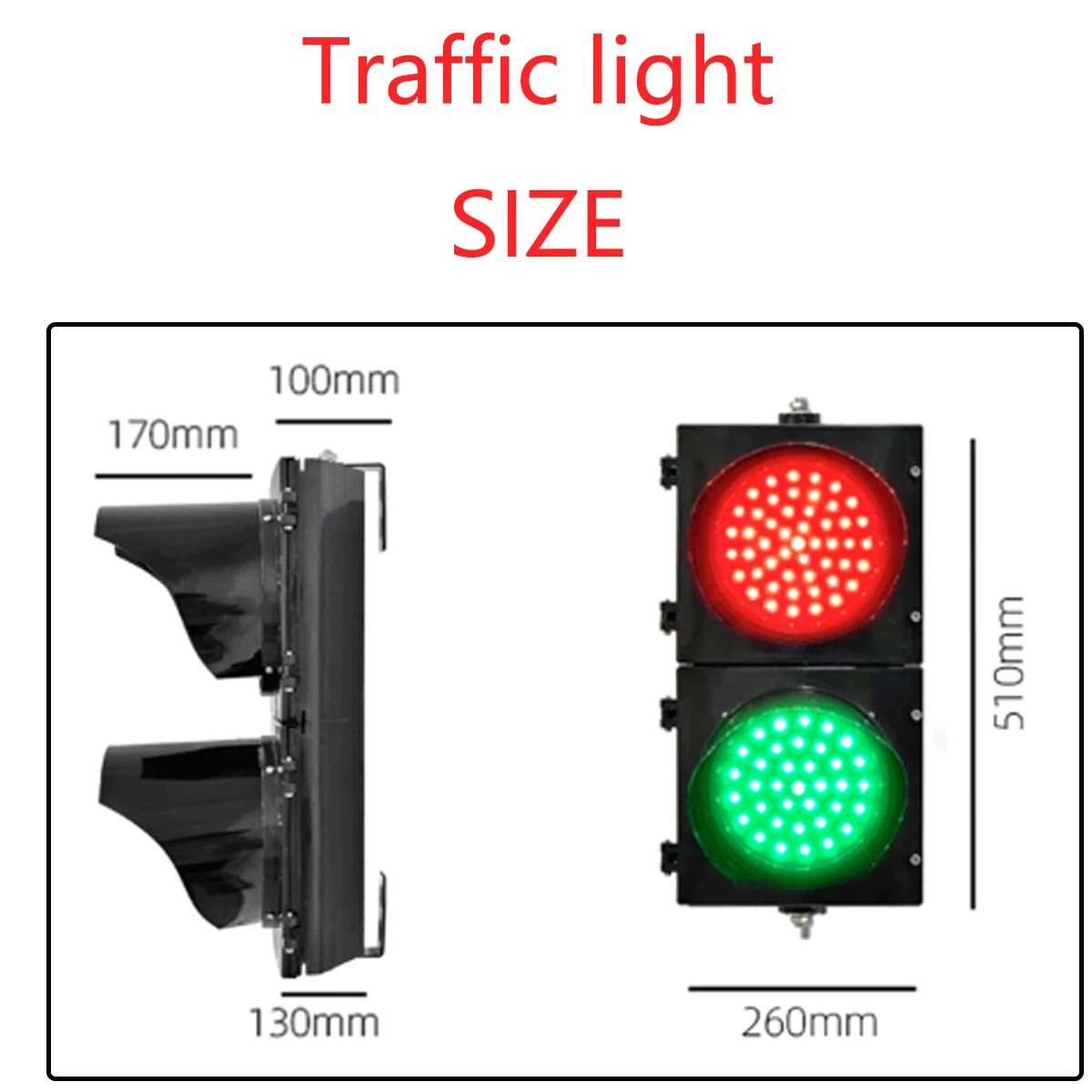 Promotion 200mm Red And Green Traffic Light Waterproof High-Temperature Resistant Safety Warning Light for Road Safety
