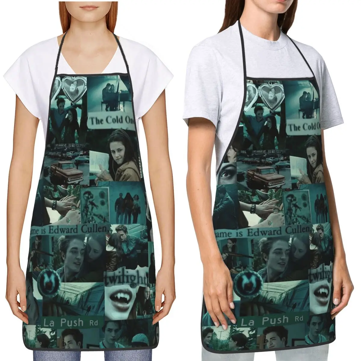 

Фартуки из фильма «Эдвард Каллен Сумерки», шеф-повар, кухня, Tablier, водонепроницаемый нагрудник, кухонный сарафан для чистки для женщин и мужчин, живопись