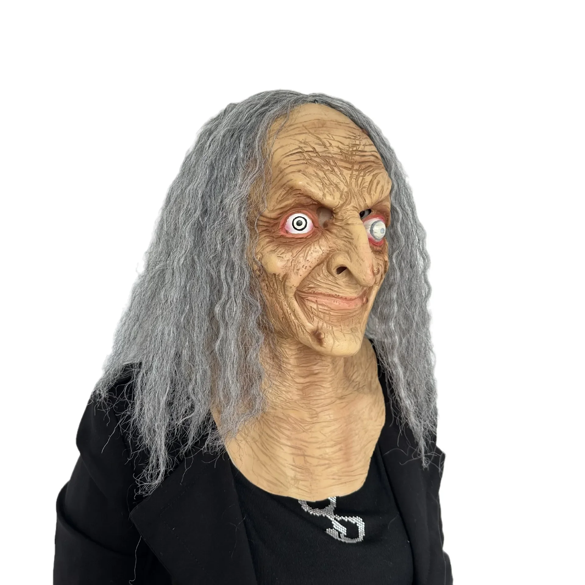 

Wholesale Full Head Cosplay Real Witch Funny Mask Custom Halloween Costume Latex Face Mask