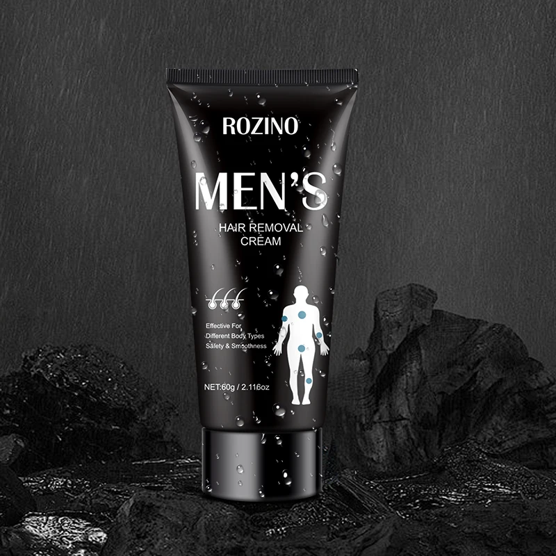 ROZINO men's hair removal care cream has a soft and smooth texture, is easy to apply, and is simple and convenient to use. Gently treats the skin's surface, reducing irritation, leaving the skin feeling soft and smooth after use, meeting the daily body hair removal care needs of men.