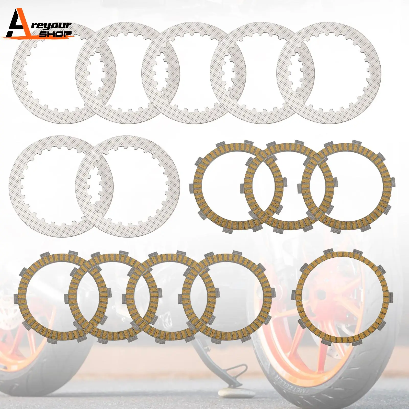 

Areyourshop Clutch Friction Plate Kit Set fit for 90232011000 / 90232111000 RC390 2014-2015