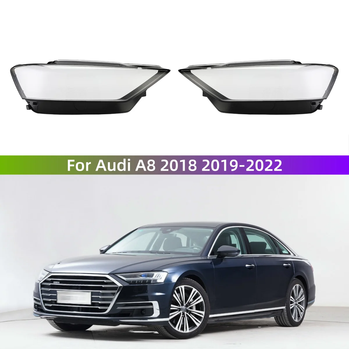 

Для Audi A8 A8L S8L D5 2018 2019 2020 2021 2022, автомобильные аксессуары, прозрачный материал ПК, пылезащитная крышка фар