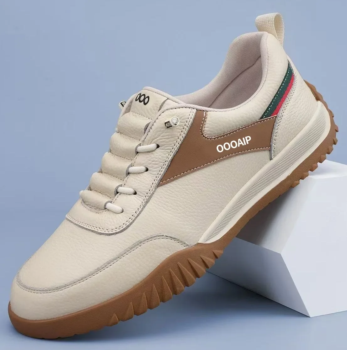 2026 New Men's Artificial Leather Casual Sneakers, Fashion Non-slip Walking Shoes, Lightweight Skate Shoes for Students Youth