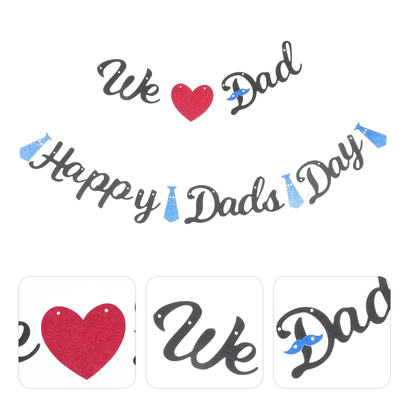 1 Juego de decoración del Día del Padre, banderines colgantes para fiesta, guirnalda para fiesta de cumpleaños del padre, decoraciones para papá, foto del Día del Padre