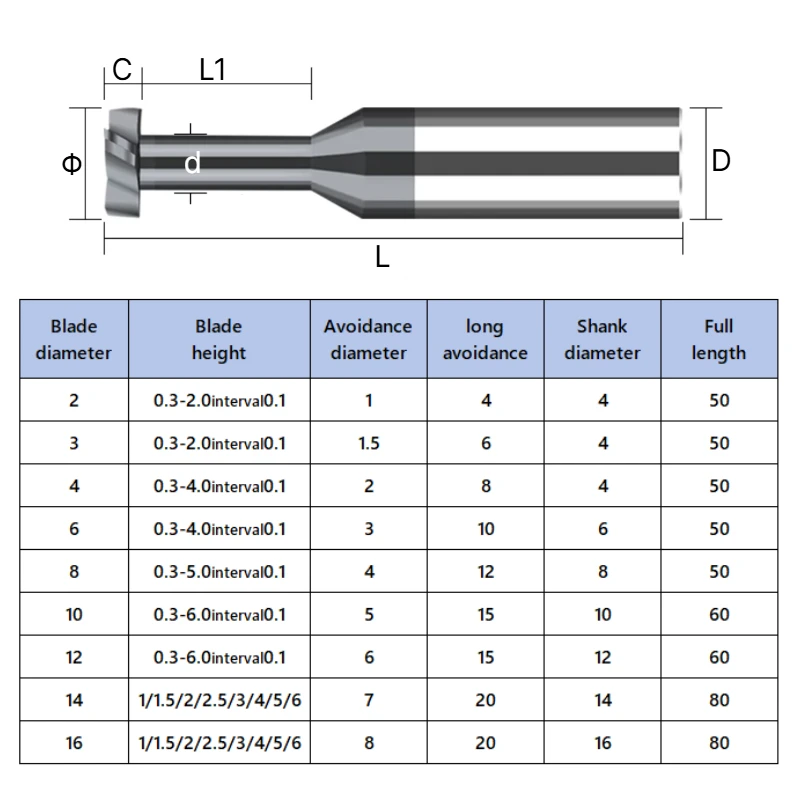 High-Quality T-Type Slot Milling Cutter, Tungsten Steel CNC Tool, 8-16mm Diameters, Alloy Construction, Efficient Metal Grooving
