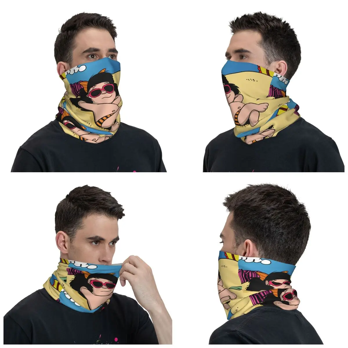 Funny Mafalda Summer Time Bandana Neck Warmer Women Men Winter Ski Tube Scarf Gaiter Cartoon Manga Quino Comic Face Cover