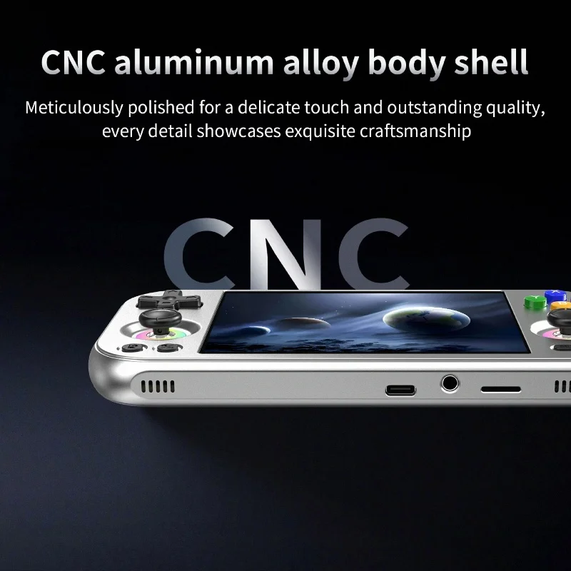 ANBERNIC RG 477M RG477M Retro Handheld Game Console Aluminum Alloy CNC 4.7Inch LTPS In-Cell Touch Screen Android 14 12G+256G NEW