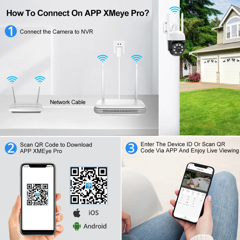 MISECU-Smartphone 8CH, 4MP, PTZ, WiFi, IP, CCTV, NVR