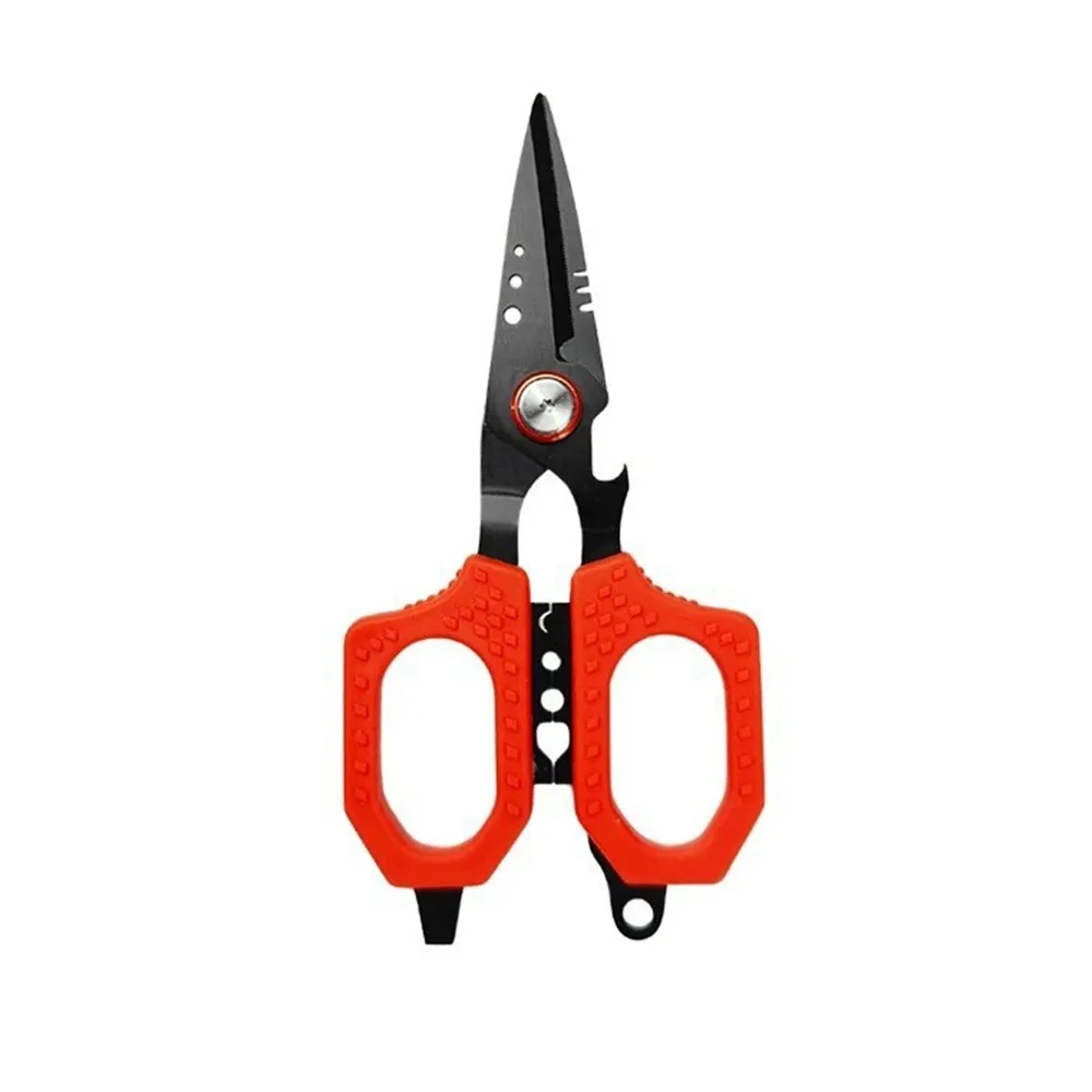 

High Strength Precision Fishing Scissors Double Serrated Anti Sea Water Luya PE Scissors Bottle Opener Rust Resistant