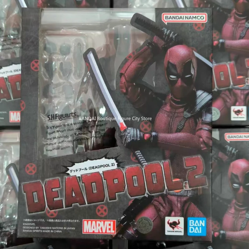 

Brand New Spot Genuine Bandai S.H.Figuarts Marvel Shf Deadpool 2 Action Figure Collectible Toy Gift