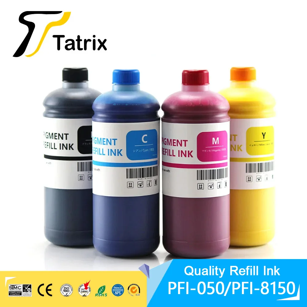 Tatrix 500ML/Bottle PFI050 PFI-050 PFI 050 Premium Color Compatible ink bottle for Canon imagePROGRAF TC-20 TC-20M Printer