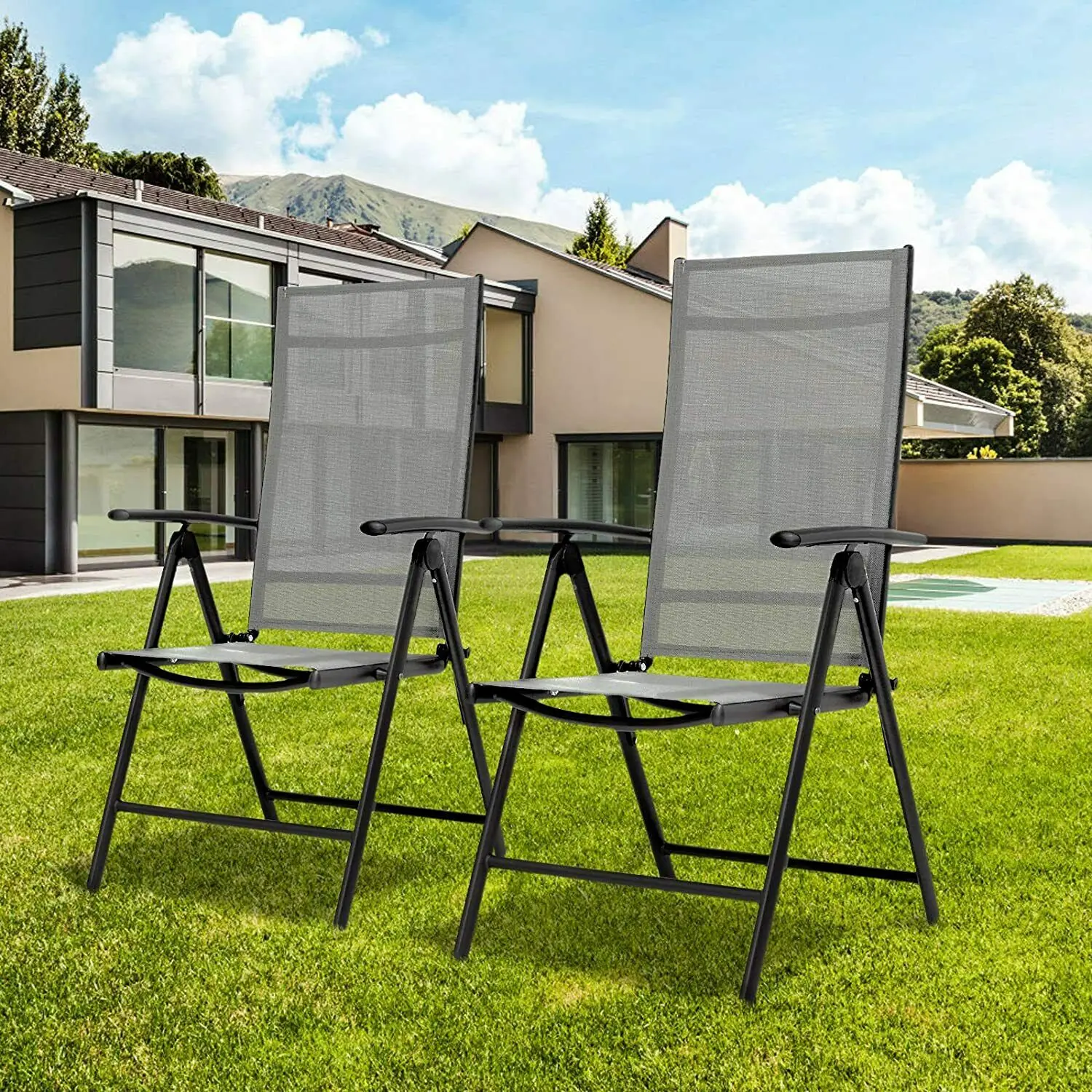 2pc Balkons tühle Set Gartens tühle Klappstuhl Campings tuhl Aluminium