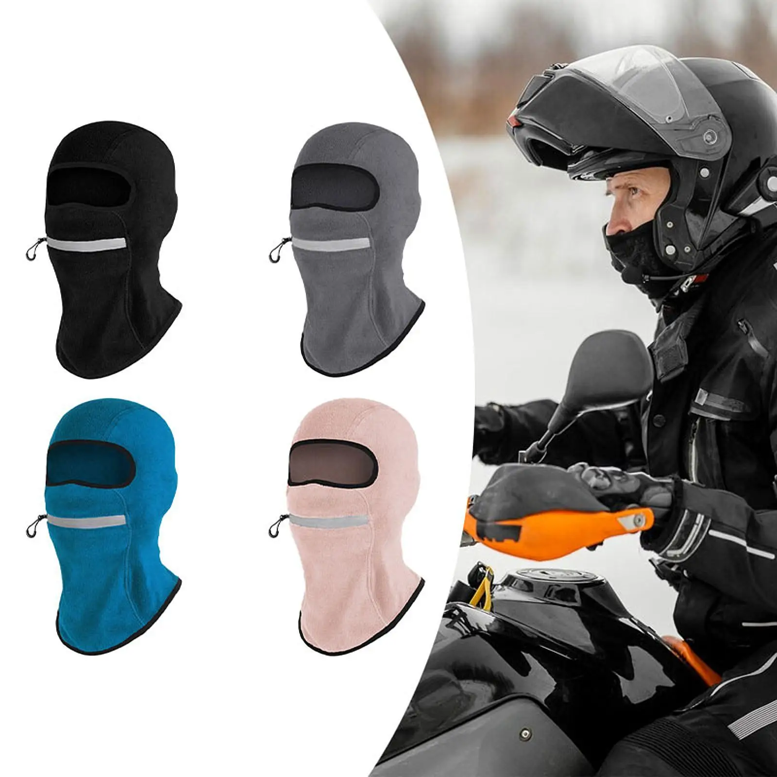 Men Women Ski Balaclava Face Mask Cold Weather Cover Breathable Elastic Full Head Hood for Climbing Skating