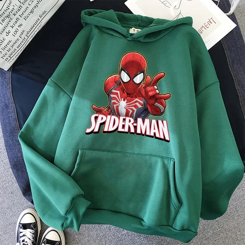 Y2k Sweatshirts Spiderman Hoodie Funny Cartoon Sweatshirt Kawaii Cute Super Hero Spider Man Hoodies Unisex Harajuku Graphic