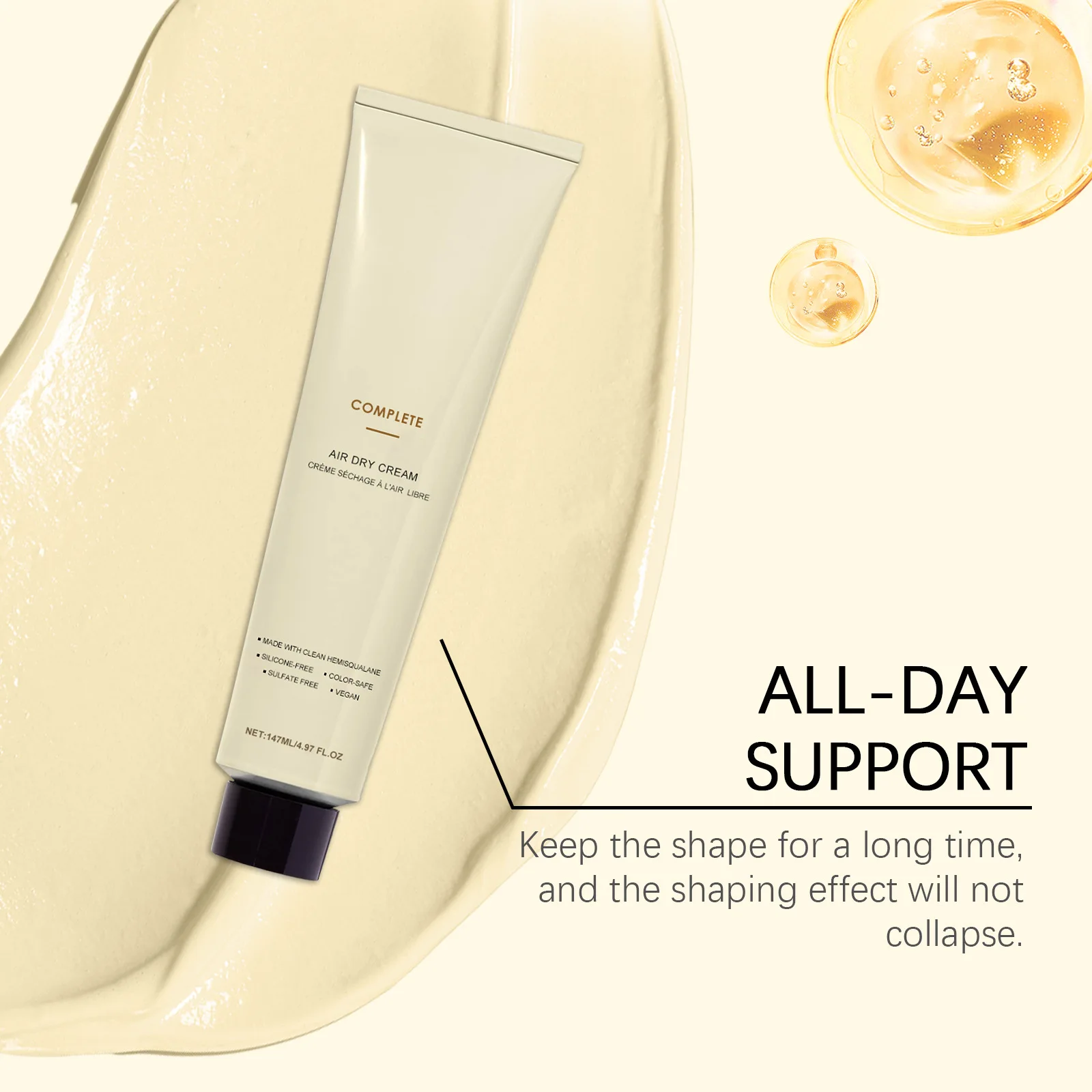 

Curling Style Cream Eliminate Frizz Deep Hydrate Fluffy Style Massage Scalp Improve Quality Moisturize Hair Root Hair Care Cream