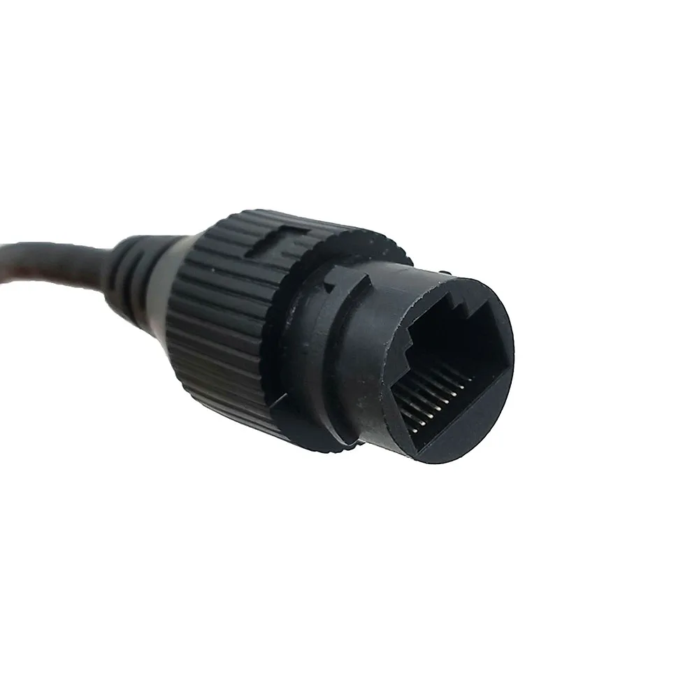30CM RJ45 Waterproof cable 8P8C Connector for security surveillance cameras Black 8core cable for Webcam