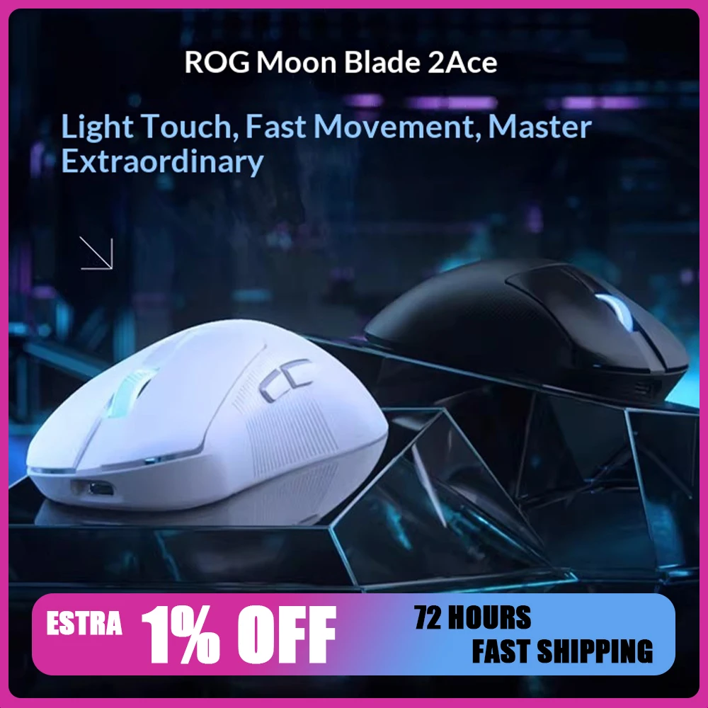 

Игровая мышь ROG Moon Blade2 ACE Cooperate, 8000 Гц, 750 IPS, беспроводная, с датчиком 42K, три режима подключения, для CSGO, аксессуары для ПК, подарки
