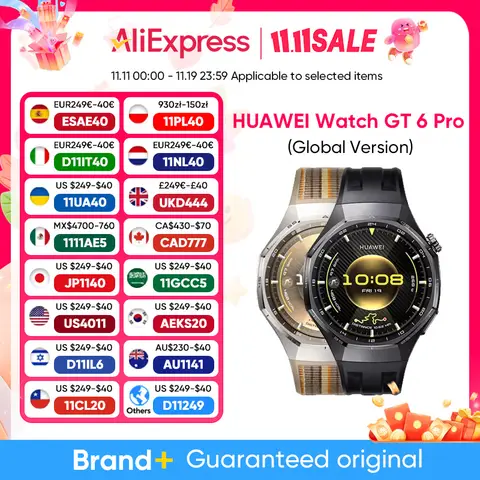글로벌 버전 화웨이 워치 GT 6 프로 46mm 스마트워치 1.47인치 AMOLED 스크린 최대 21일 배터리 수명 iOS 및 안드로이드 호환