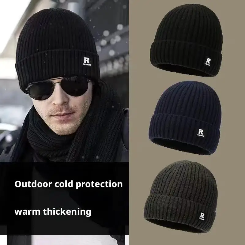 Мягкая вязаная шапка-бини для мужчин и женщин, повседневные зимние шапки, модные вязаные головные уборы, зимние шапки