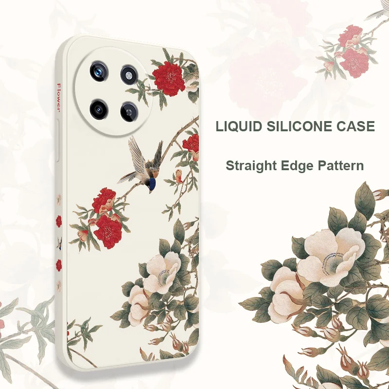 حافظة هاتف كركديه جميلة لهاتف OPPO Realme 11 10 9 9i 8 8i 7 Pro Plus C35 C21Y C25Y C25 4G 5G غطاء سيليكون سائل