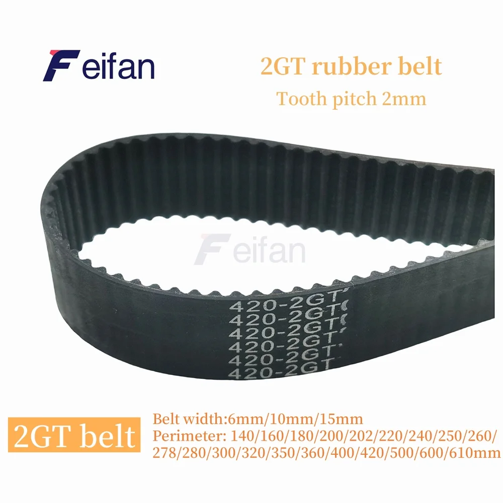 

GT2 2GT Width 6/10/15mm Rubber Belt Synchronous Belt Circular Belt Circumference 140mm-610mm Suitable For 3D Printer Accessories