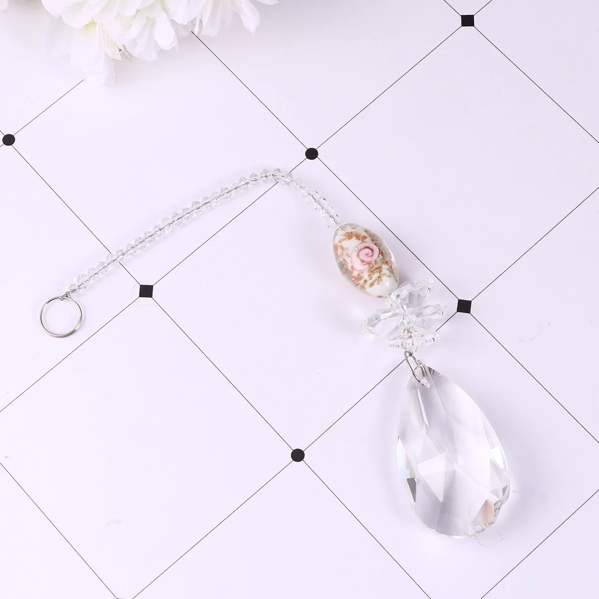 

2Pcs Crystal Lamp Hanging Decorations Shining Light Refraction Ball for Window Chandelier Curtain Wedding Christmas Home Office