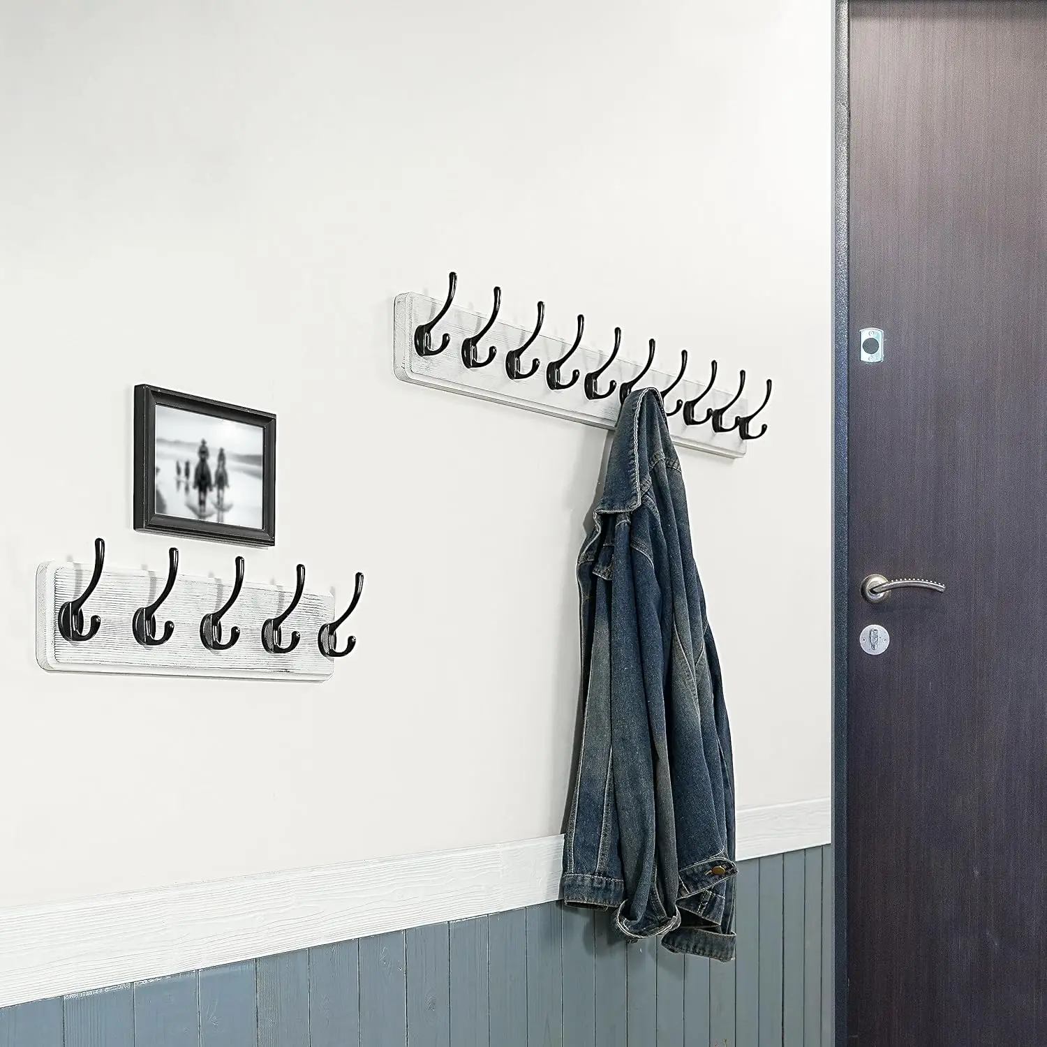 

Webi Coat Rack Wall Mount,38 9/16"" Long,10 Hooks,Coat Hooks Wall Mounted Large Coat Hanger Wall Hooks For Hanging