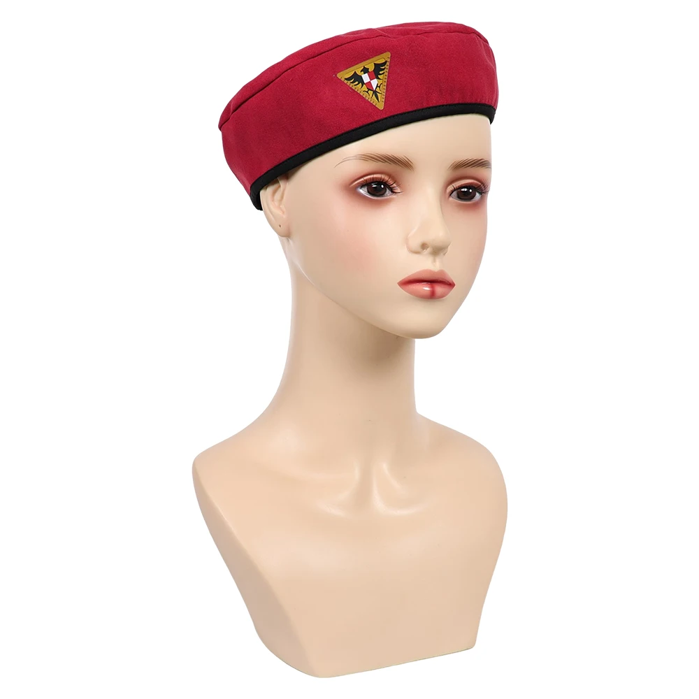 Game OW Cosplay Cammy White Clothing Outfits Accessories Red Hat Roleplay Hallowmas Costume Party Carnival Role Play Prop