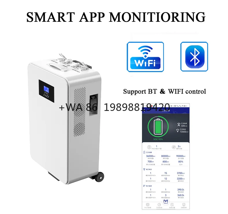 5Kwh Portable Power Station 5Kwh Energy Storage System 48V 100Ah LiFePO4 Battery Pack With Solar Inverter
