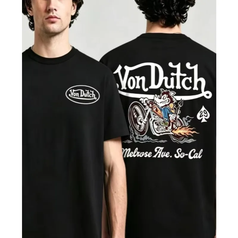 New Men Casual Round Neck Short Sleeve Pure Cotton T-Shirt Summer Vacation Top Funny Graphic Tees Y2K Street Wear