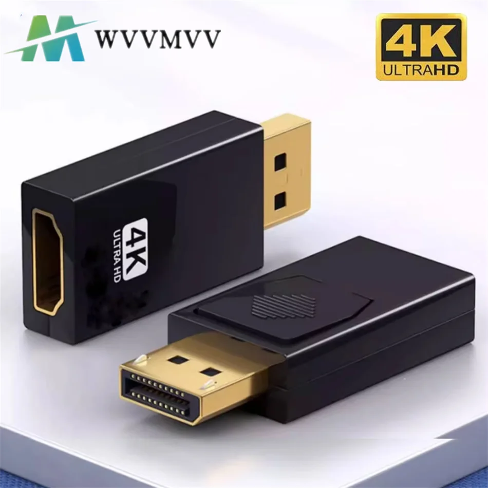 4K DP DisplayPort to HDMI-compatible Adapter Converter Display Port DP to HDMI-compatible HDTV Adapter Video Audio PC Laptop